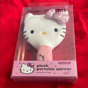 Hello Kitty Plush Portable Mirror - Pink